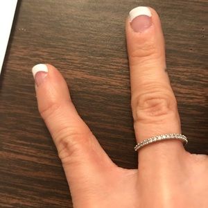 Diamond anniversary band on white gold